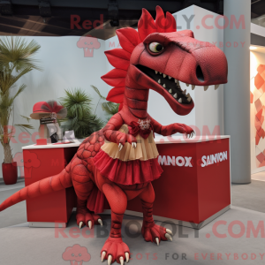 Red Spinosaurus mascot...