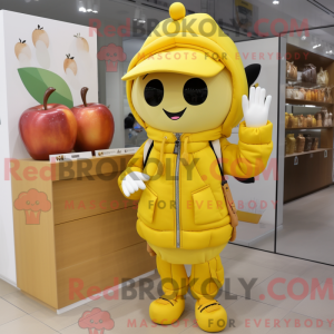 Yellow Apple mascot costume...