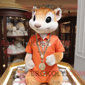 Peach Weasel maskot kostume...