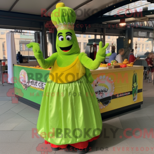 Postava maskota Lime Green...