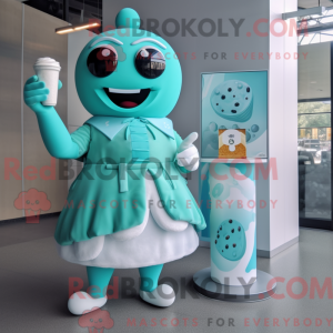 Teal Ice Cream Maskottchen...