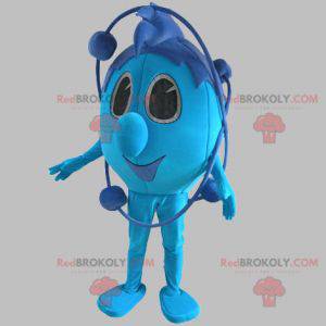 Mascotte blu del pupazzo di neve dallo spazio. Mascotte blu -