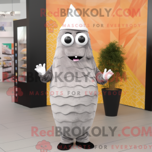 Gray Ice Cream Cone mascot...