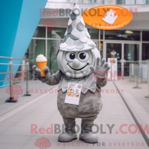 Gray Ice Cream Cone...