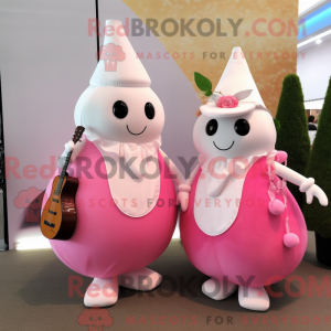 Pink Pear mascot costume...