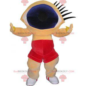 Rolig snögubbelmaskot med ett enormt ögonhuvud - Redbrokoly.com