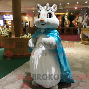 Cyan egern maskot kostume...