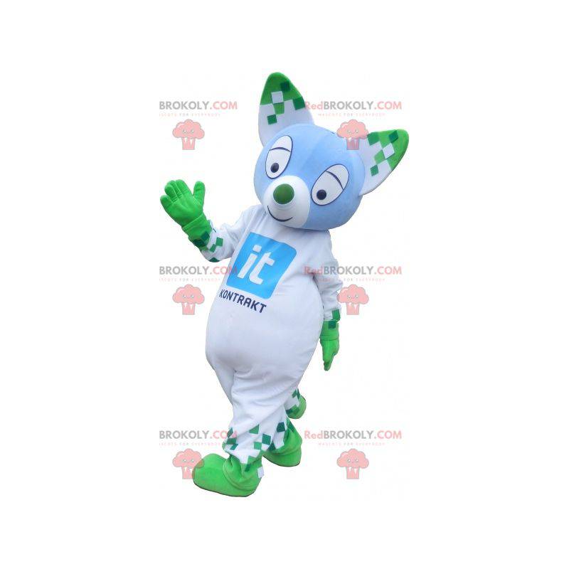 Colorful cat mascot with pointy ears - Redbrokoly.com