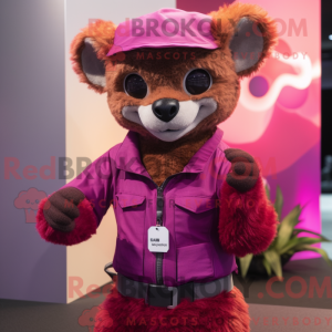 Magenta Lemur maskot...