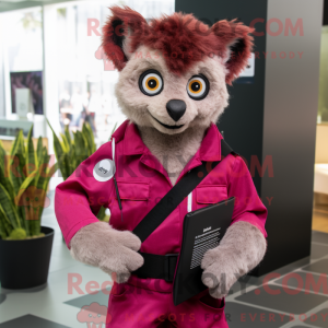 Máscara de Lemur Magenta...