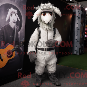 Grå Angora Goat maskot...