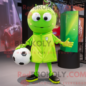 Postava maskota Lime Green...