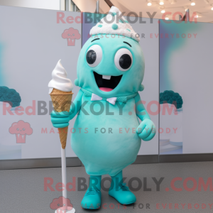 Teal Ice Cream Maskottchen...