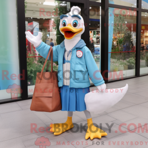 Sky Blue Geese maskot...