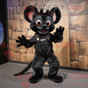 Sort Chupacabra maskot...