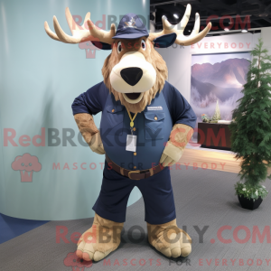 Navy Elk maskot kostume...