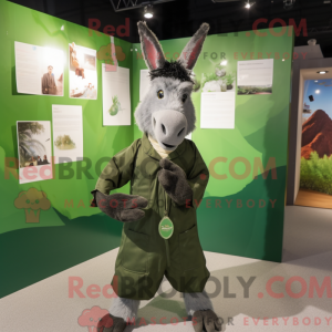 Costume mascotte d âne vert...