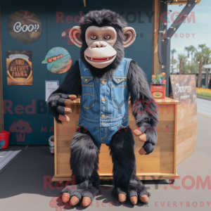 Mascotte de chimpanzé noir...