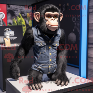 Sort chimpanse maskot...