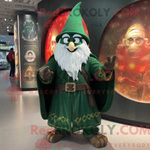 Mascotte de magicien vert...