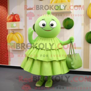 Postava maskota Lime Green...