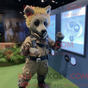 Navy Hyena mascot costume...