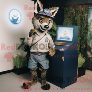 Navy Hyena mascot costume...