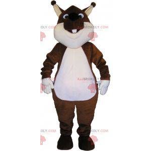 Mascotte d'écureuil marron et blanc - Redbrokoly.com