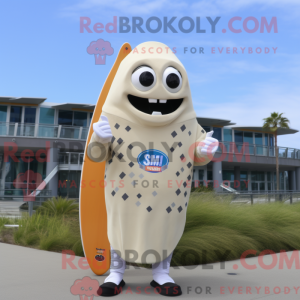 Creme surfbræt maskot...