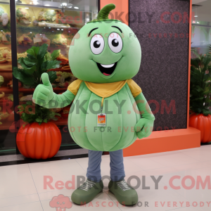 Olive Pumpkin Maskottchen...