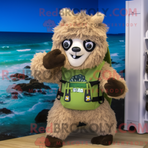 Olive Alpaca mascot costume...