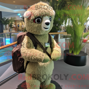 Olive Alpaca mascot costume...