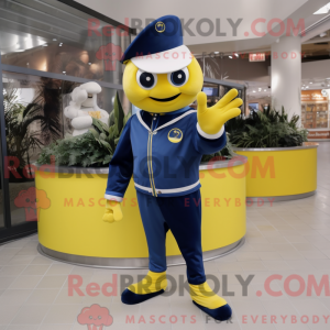Navy Lemon mascottekostuum...