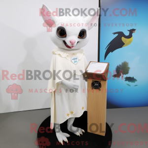 Hvid frugt flagermus maskot...