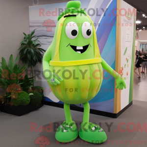 Lime Green Zucchini mascot...