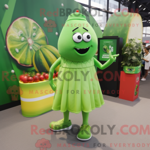 Lime Green Zucchini mascot...