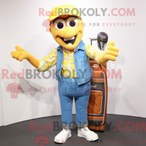 Yellow Golf Bag mascot...