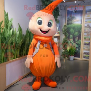 Wortel mascotte kostuum...