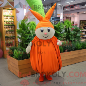 Wortel mascotte kostuum...