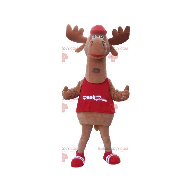 Brun caribou älg maskot. Renmaskot - Redbrokoly.com