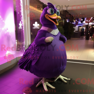 Purple Quail mascot costume...
