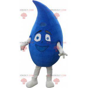 Giant and smiling blue water drop mascot - Redbrokoly.com