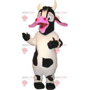 Big black and pink white cow mascot - Redbrokoly.com