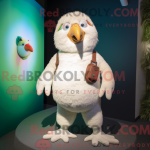 Hvit Kiwi-maskotdraktfigur...