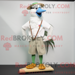 Hvit Kiwi-maskotdraktfigur...