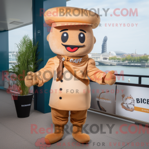 Tan Croissant maskot...