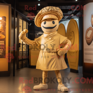 Tan Croissant maskot...