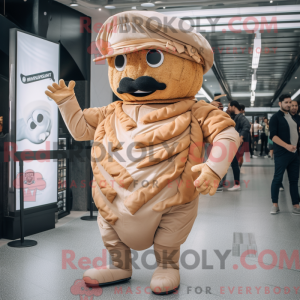 Tan Croissant maskot...