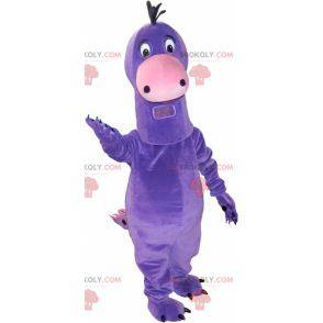 Mascotte de gros dinosaure violet très mignon - Redbrokoly.com