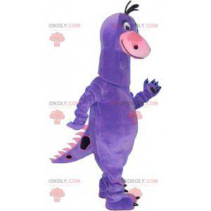 Mascotte de gros dinosaure violet très mignon - Redbrokoly.com